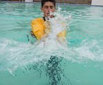 TRAINING, POOL, WADING, UPPER BODY
Push arms forward to build upper body strength 17